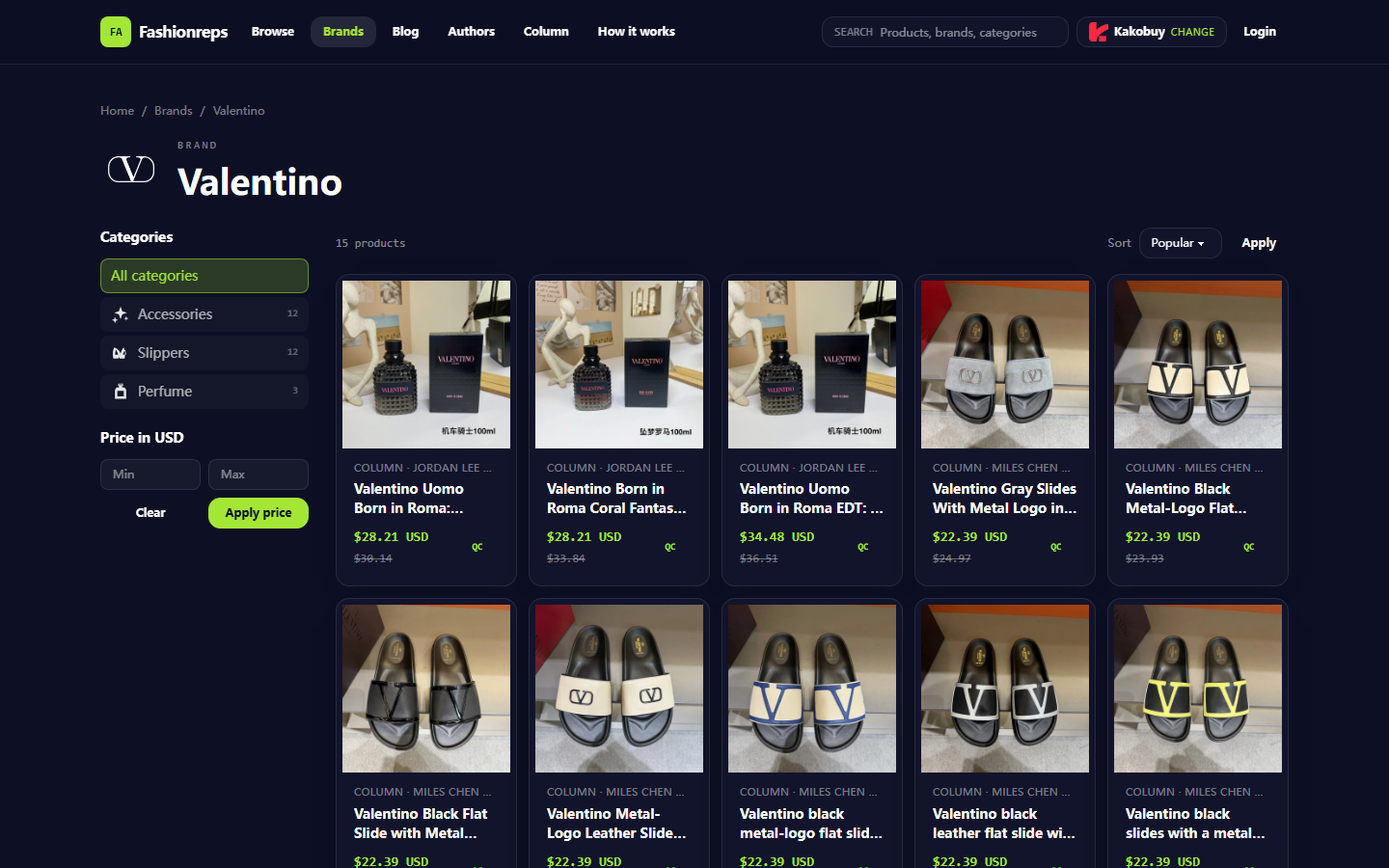 Valentino Accessories: Check Packing Costs & Rates
