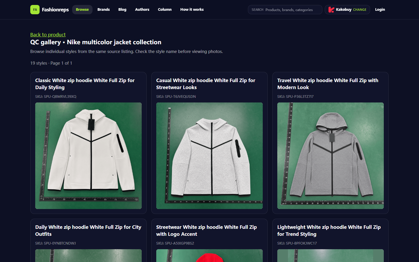 Nike Fall/Winter Jacket Guide: Fashionreps & Google Sheets