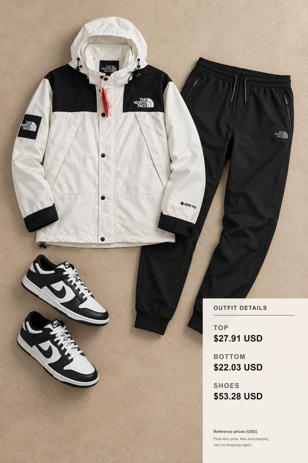 The North Face Winter Jacket Layering Ideas outfit 2 editorial flat lay for fashionreps