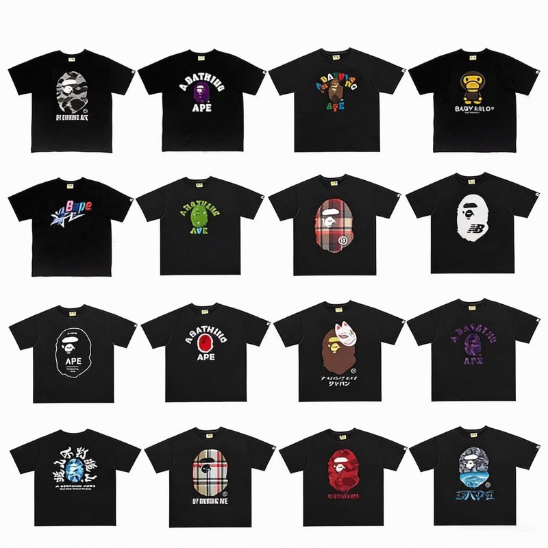 Bape Classic Monkey Print T-Shirt Collection Review: A D167 Crew-Neck Measured Flat, Weighed and Washed Twice