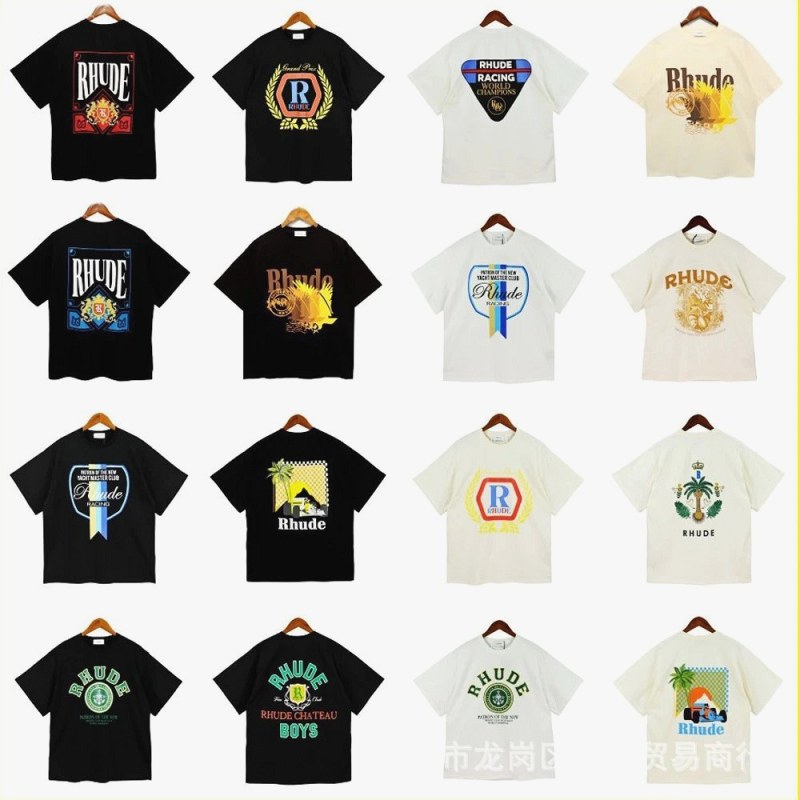 Rhude Trendy T-Shirts with Various Printed Designs Review: 240g Cotton Boxy Tee Tested