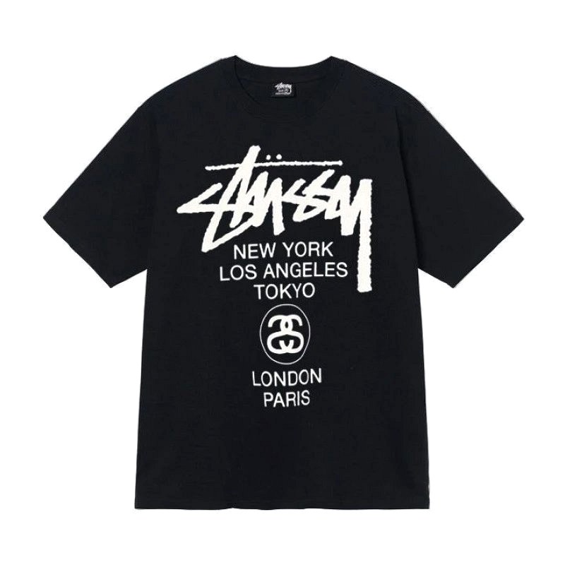 Stussy Letter-Print Black T-Shirt Review: 250–300 gsm Long-Staple Cotton, Tested
